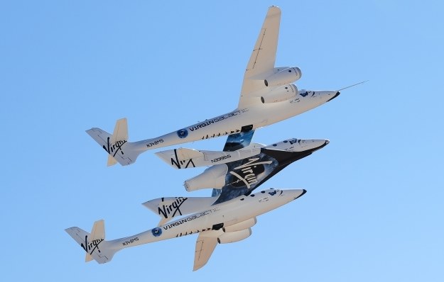 SpaceShipTwo oraz WhiteKnightTwo /AFP