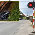 Spadł z wiaduktu tuż przed nadjeżdżającym pociągiem. Dramat na torach
