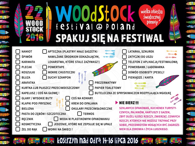 Spakuj się na festiwal - co warto zabrać na Przystanek Woodstock /WOŚP