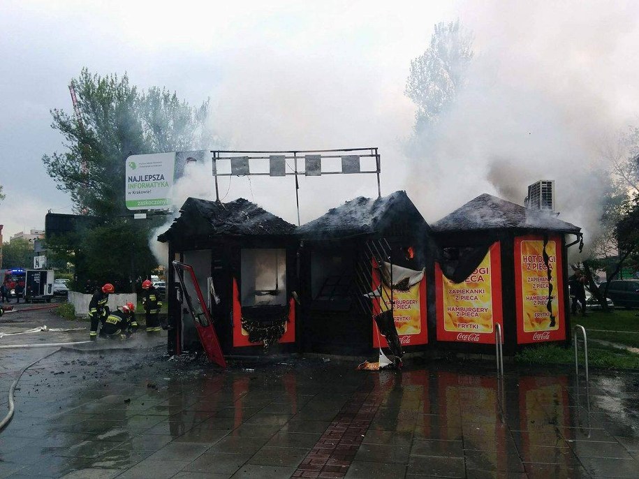 Spalona budka z zapiekankami /Rafał Baryła /RMF FM