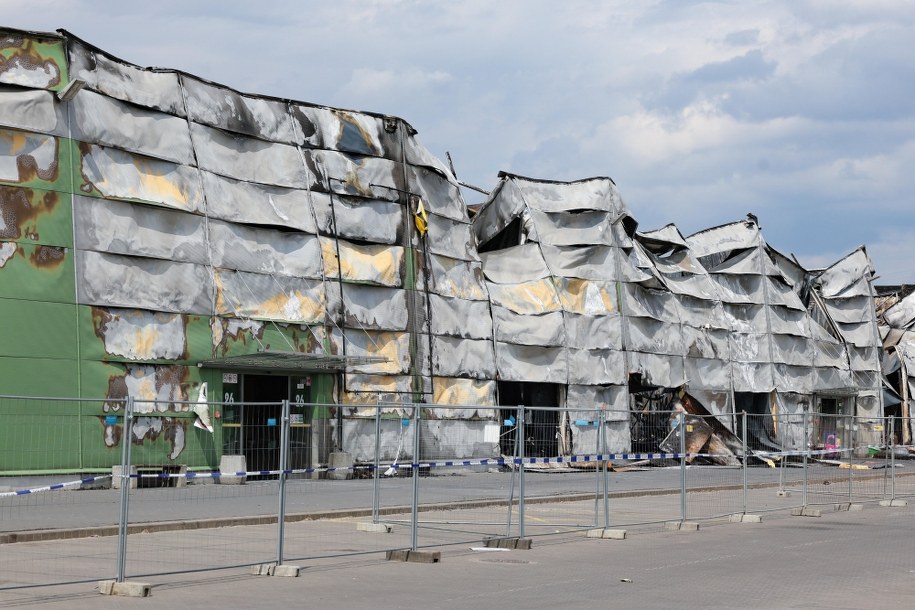 Spalona hala Marywilska 44 /Paweł Supernak /PAP