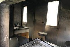Spalona siedziba sanepidu i punkt szczepień w Zamościu