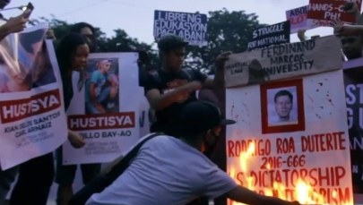 Spalono podobiznę filipińskiego prezydenta. Mieszkańcy obawiają się stanu wojennego