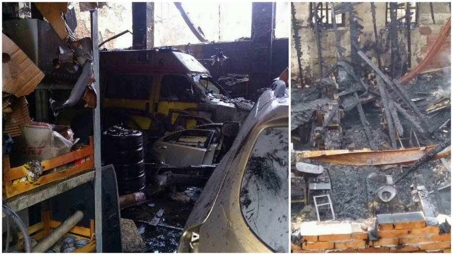 Spalony warsztat i stolarnia /Gorąca Linia RMF FM /RMF FM