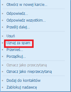 Filtr antyspamowy poczta o2