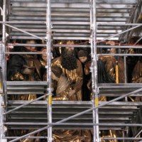 Rusztowania przysłoniły ołtarz Wita Stwosza 