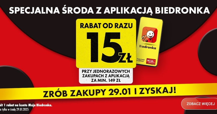 Specjalna środa w Biedronce z aplikacją Moja Biedronka! /Biedronka /INTERIA.PL