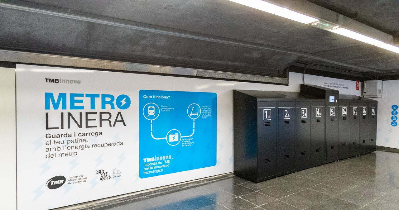 Specjalne szafki umożliwią ładowanie pojazdów energią odzyskaną z metra /Transports Metropolitans de Barcelona /materiały prasowe
