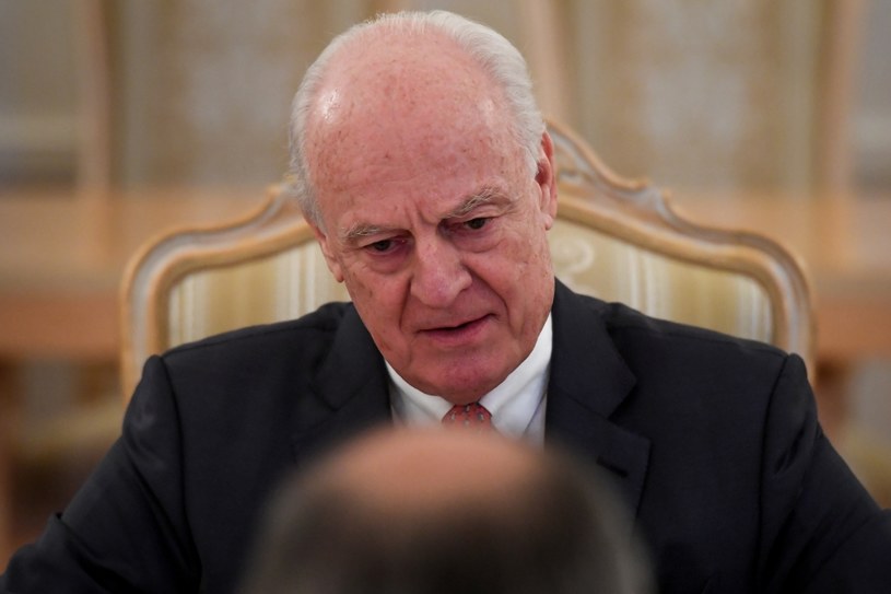 Specjalny wysłannik ONZ do Syrii Staffan de Mistura /Yuri Kadobnov /AFP