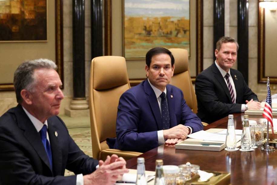 Specjalny wysłannik USA ds. Bliskiego Wschodu Steve Witkoff, sekretarz stanu Marco Rubio i doradca ds. bezpieczeństwa narodowego Białego Domu Mike Waltz. /EVELYN HOCKSTEIN/AFP/East News /East News