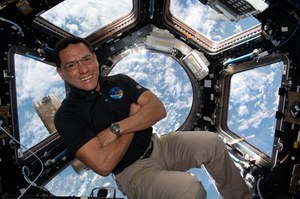 He spent more than a year on the International Space Station, breaking a record.  