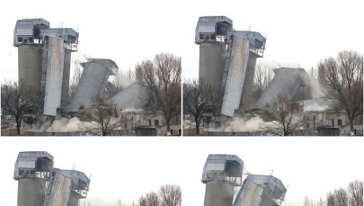 Spektakularne wyburzenie we Wrocławiu. Runęły ogromne silosy