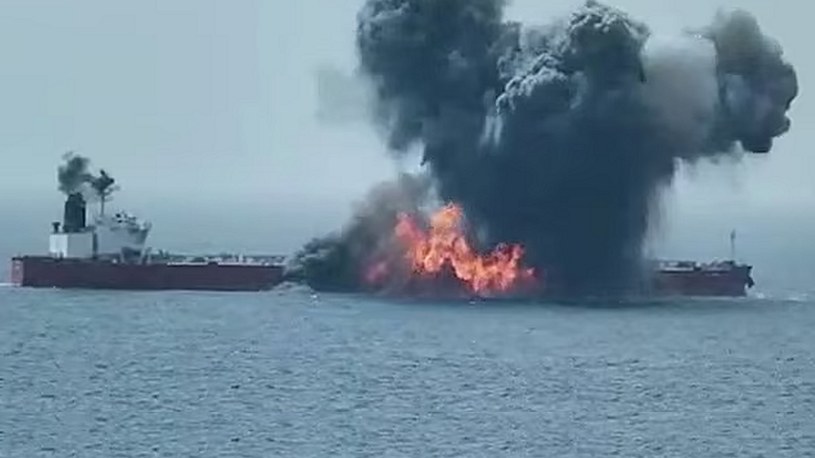 Spektakularny atak drona morskiego Huti na tankowiec