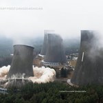 "Spektakularny efekt". 90-metrowy gigant runął w kilkanaście sekund [FILM]