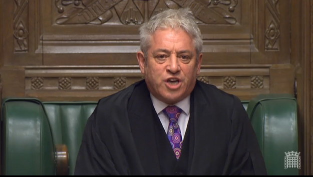 Spiker Izby Gmin John Bercow powiedział, że rząd Theresy May "nie może ponownie przedstawić (...) tej samej propozycji" ws. umowy wyjścia z UE /PARLIAMENTARY RECORDING UNIT HANDOUT /PAP/EPA