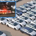 pożar samochodu Spłonął parking pełen aut elektrycznych. Chiński gigant ma problem