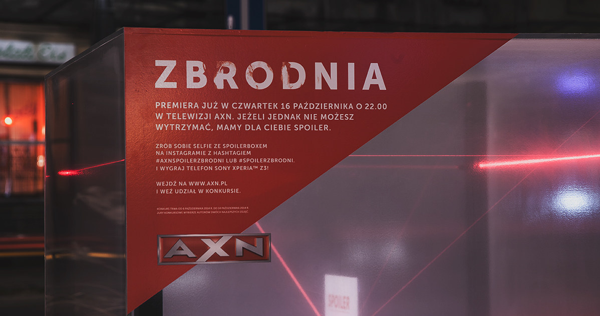 Spoiler box serialu "Zbrodnia" /AXN