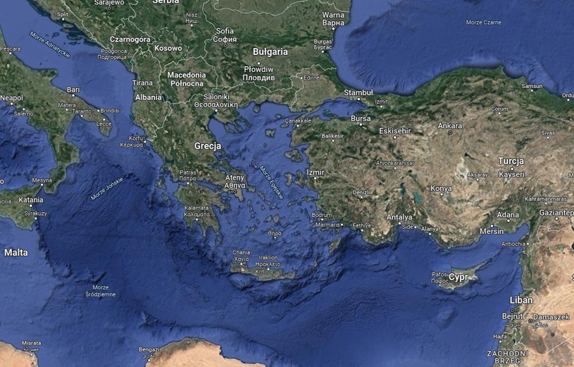 Spór dotyczy wysp na Morzu Egejskim /źródło: Google Maps /