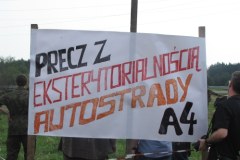 Spór o węzeł autostrady A4 – do akcji wkroczyło „wojsko”