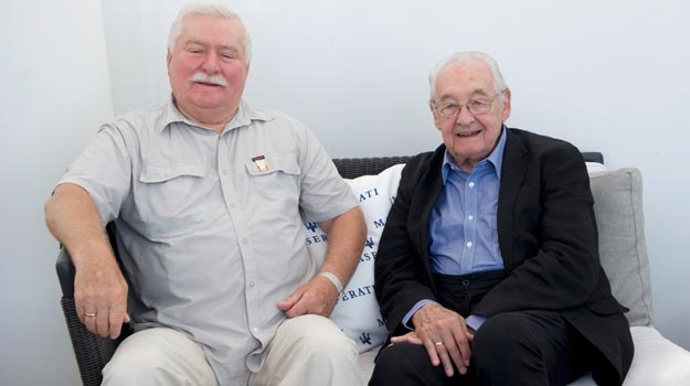 Spotkali się w Wenecji, teraz Lech Wałęsa i Andrzej Wajda pojadą z filmem do USA? - fot. Cattermole /Getty Images/Flash Press Media