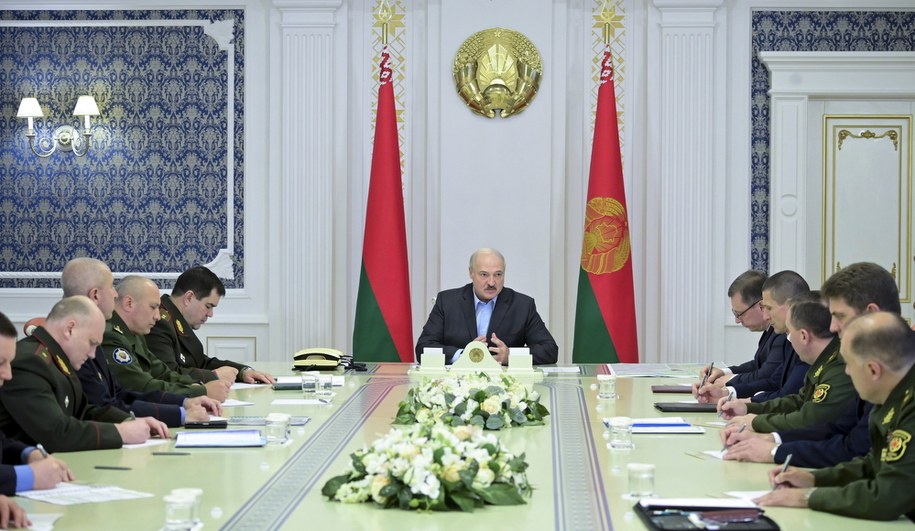 Spotkanie Alaksandra Łukaszenki z wojskowymi odpowiedzialnymi za bezpieczeństwo kraju /NIKOLAI PETROV /BELTA /POOL / POOL /PAP/EPA