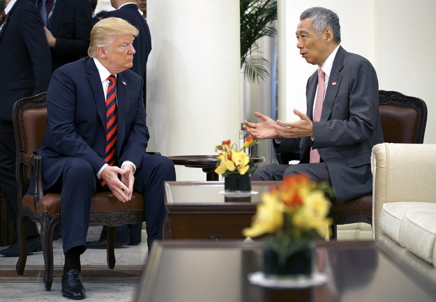 Spotkanie Donalda Trumpa z premierem Singapuru /MCI SINGAPORE  /PAP/EPA