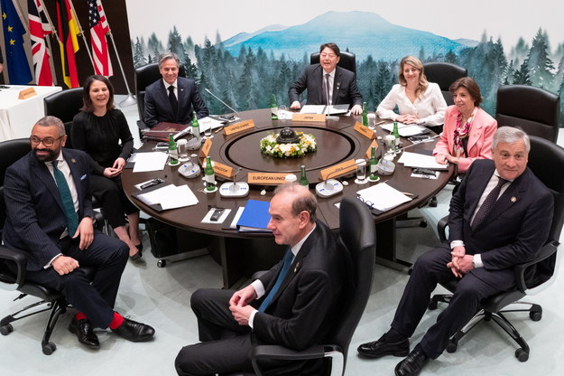 Spotkanie ministrów spraw zagranicznych grupy G7 /PAP/EPA