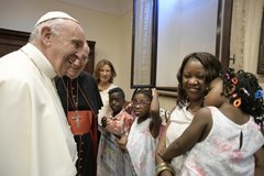 Spotkanie papieża Franciszka z uchodźcami