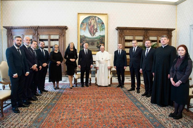 Spotkanie pary prezydenckiej z papieżem /VATICAN MEDIA/HANDOUT /PAP/EPA
