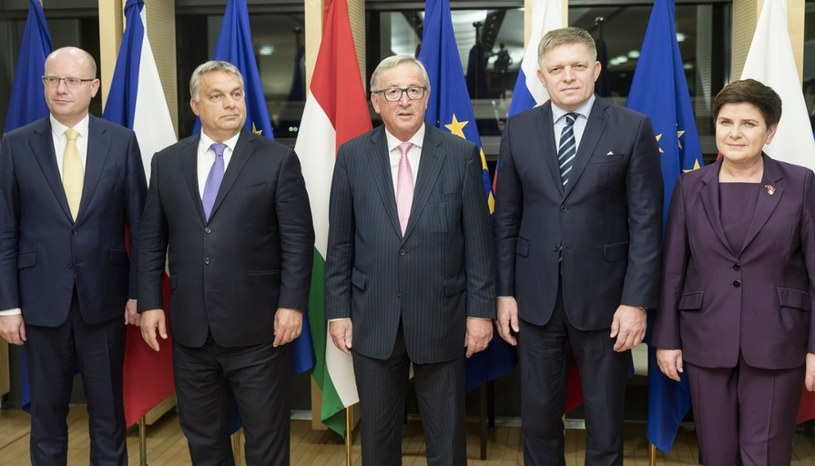 Spotkanie premierów V4 z przewodniczącym Komisji Europejskiej /Thierry Monasse /Reporter
