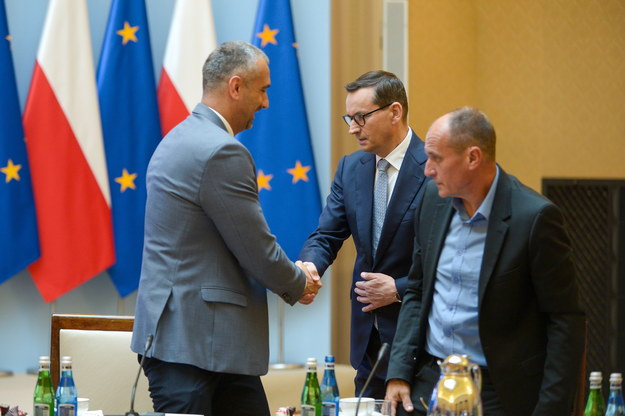 Spotkanie w kancelarii premiera /Marcin Obara /PAP