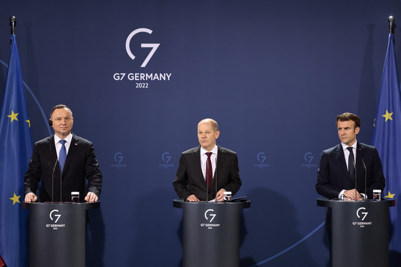 Spotkanie w ramach Trójkąta Weimarskiego /EPA/HANNIBAL HANSCHKE /PAP