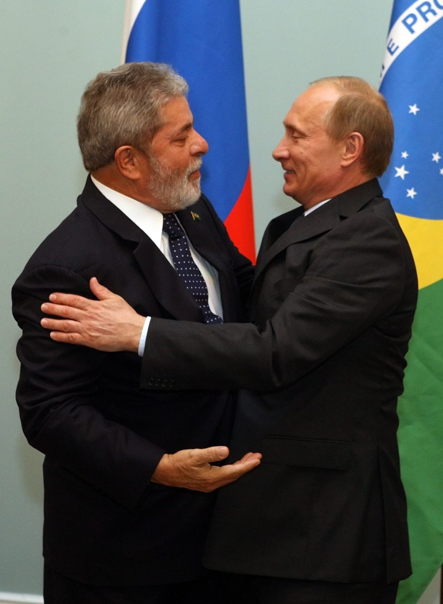 Spotkanie Władimira Putina z Luizem Inacio Lulą da Silvą w maju 2010 roku (zdjęcie archiwalne) /Sergei Ilnitsky /PAP/EPA