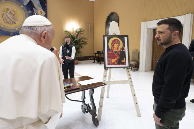 Spotkanie Wołodymyra Zełenskiego i papieża Franciszka /VATICAN MEDIA HANDOUT /PAP/EPA