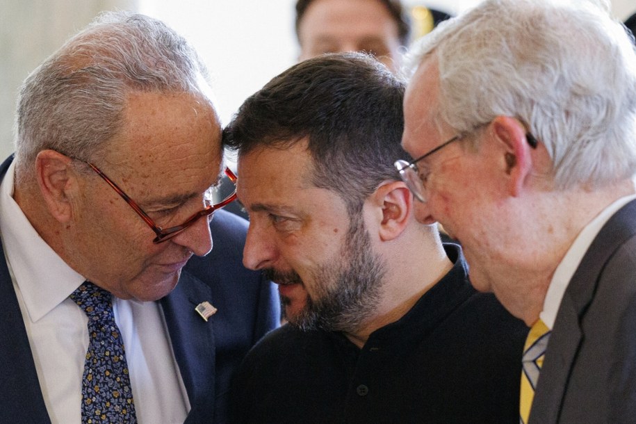 Spotkanie Wołodymyra Zełenskiego z przedstawicielami Kongresu USA /Schwartz Aaron/CNP/ABACA/Abaca /East News