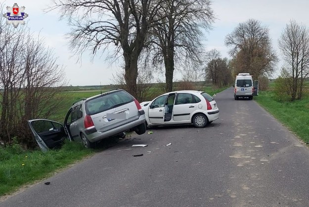 Spowodowała wypadek spiesząc się na maturę /Lubelska Policja /Materiały prasowe