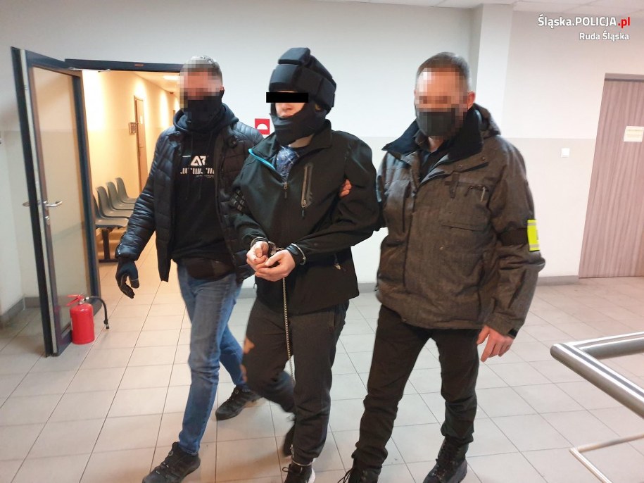 Sprawca aresztowany przez policjantów /Policja Śląska /