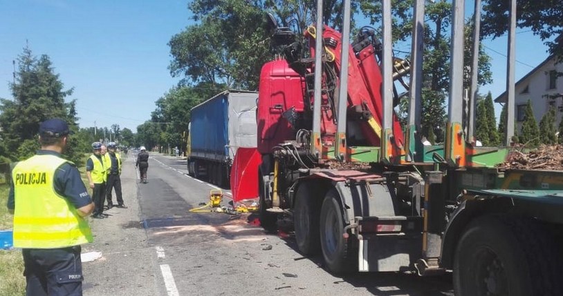 Sprawca wypadku jechał ciężarówką do przewozu drewna /Policja