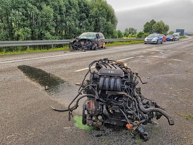 Sprawca wypadku na A4 jechał pod prąd /Policja