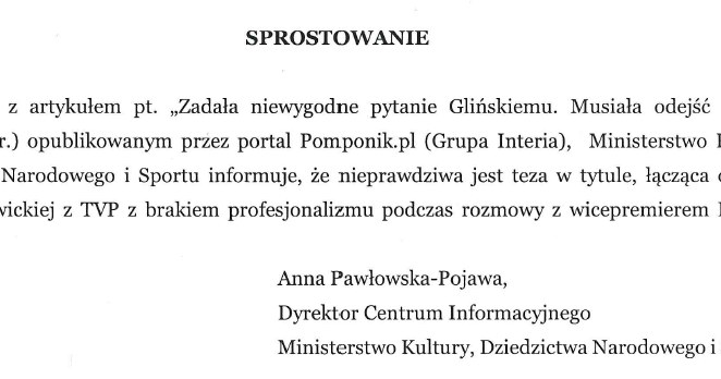 Sprostowanie /pomponik.pl