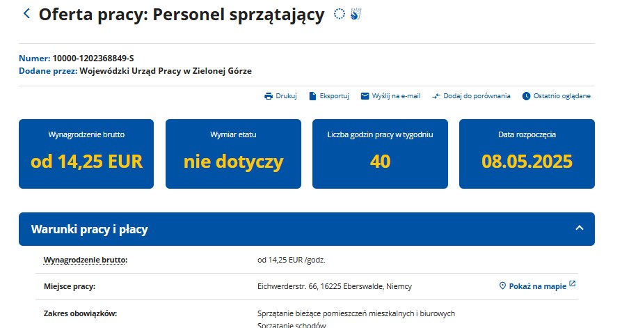 Sprząta i zarabia 11 tys. miesięcznie. Szukają pracownika na już /Centralna Baza Ofert Pracy /materiał zewnętrzny