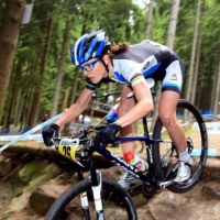 Maja Włoszczowska na trasie zawodów