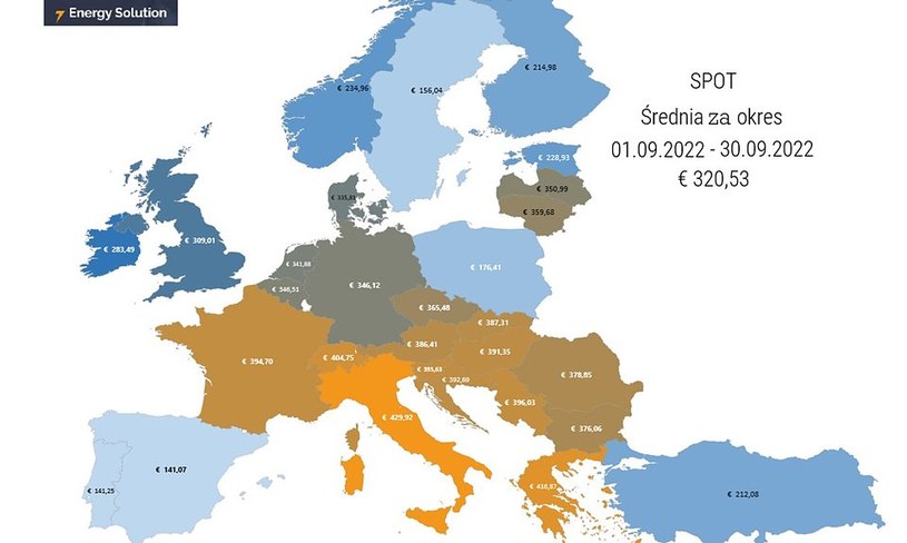 Średnie ceny energii w Polsce we wrześniu na rynku spot były o prawie 36 proc. niższe niż w sierpniu. Źródło danych: TGE