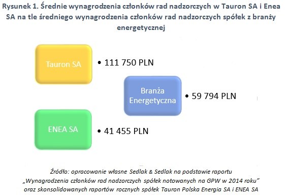 Średnie wynagrodzenia członków rad nadzorczych w Tauron SA i Enea SA /wynagrodzenia.pl