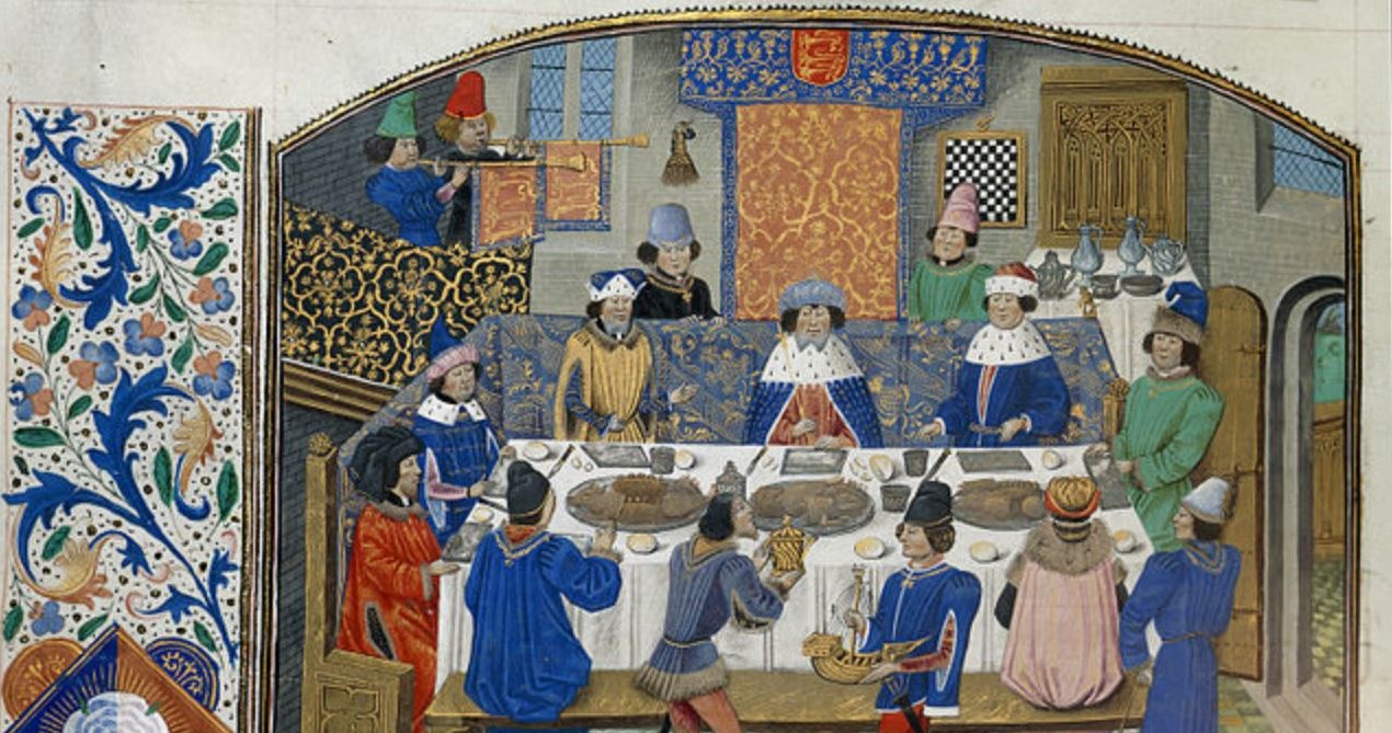 Średniowieczne uczty były bardzo uroczyste /Wikimedia Commons – repozytorium wolnych zasobów /INTERIA.PL/materiały prasowe