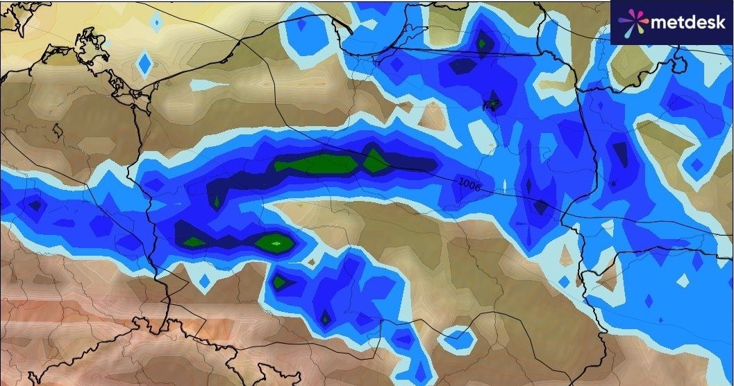 Środa będzie deszczowa i wietrzna, szczególnie na północy, w centrum i na wschodzie /wxcharts /