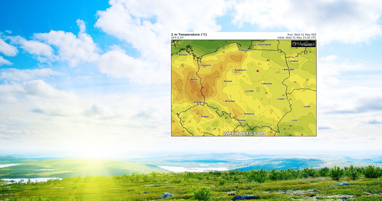 Środa będzie pogodna i słoneczna. Temperatura w ciągu dnia będzie rosnąć /123rf/wxcharts /