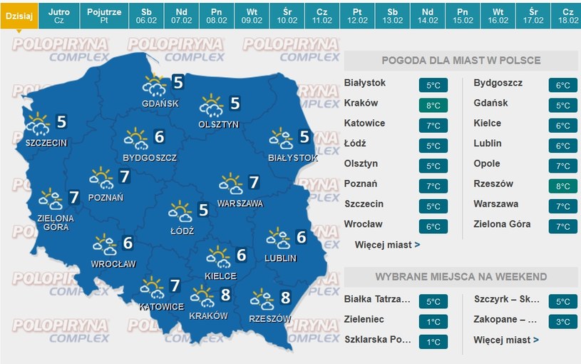 Środa - prognoza pogody /INTERIA.PL