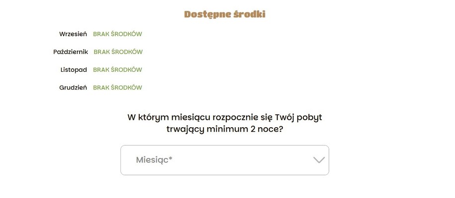 Środki zostały wyczerpane w dwie minuty /Zrzut ekranu