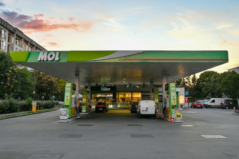 Stacja benzynowa węgierskiej firmy MOL w Budapeszcie /Attila Kisbenedek /AFP